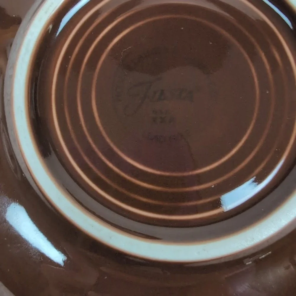 Fiesta Ceramic Chocolate‎ Brown Saucer Replacement Dishware Vintage Collectible